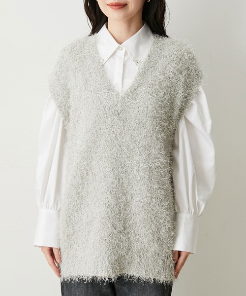 【STAYCSIEUN着用】キャットシャギーニットベスト