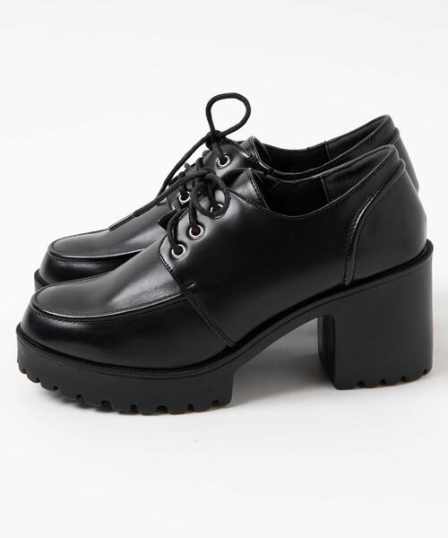 WEGO(ウィゴー)の「WEGO/レースアップヒールシューズ(ローファー・レディース・ブラック/ブラック系その他・MEDIUM/LARGE)」の18枚目の写真