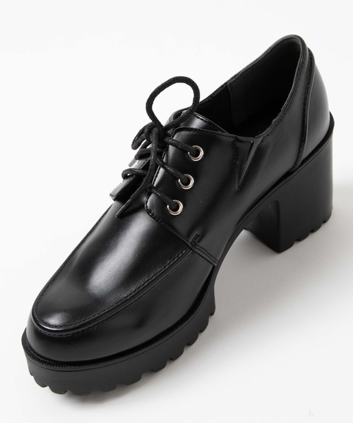 WEGO(ウィゴー)の「WEGO/レースアップヒールシューズ(ローファー・レディース・ブラック/ブラック系その他・MEDIUM/LARGE)」の21枚目の写真