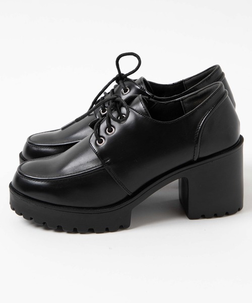 WEGO(ウィゴー)の「WEGO/レースアップヒールシューズ(ローファー・レディース・ブラック/ブラック系その他・MEDIUM/LARGE)」の17枚目の写真