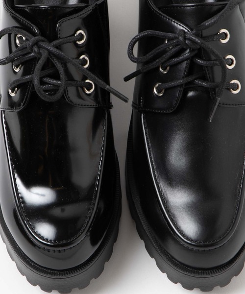 WEGO(ウィゴー)の「WEGO/レースアップヒールシューズ(ローファー・レディース・ブラック/ブラック系その他・MEDIUM/LARGE)」の8枚目の写真