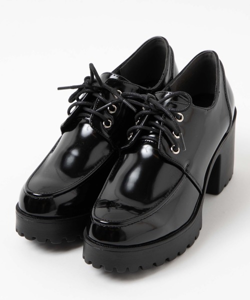 WEGO(ウィゴー)の「WEGO/レースアップヒールシューズ(ローファー・レディース・ブラック/ブラック系その他・MEDIUM/LARGE)」の12枚目の写真