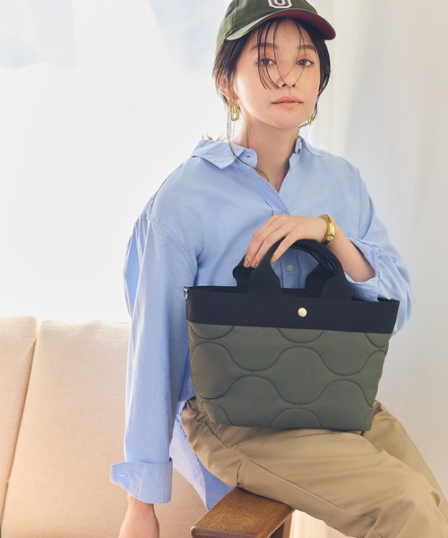 Breath TOPKAPI(ブレストプカピ)の「【Breath TOPKAPI/ブレス トプカピ】RIPPLE リプル キルティング ミニ トートバッグ 軽量 撥水(トートバッグ・レディース・カーキ/ブラック/ベージュ・FREE)」の22枚目の写真