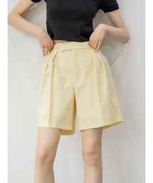 タックフレアショートパンツ