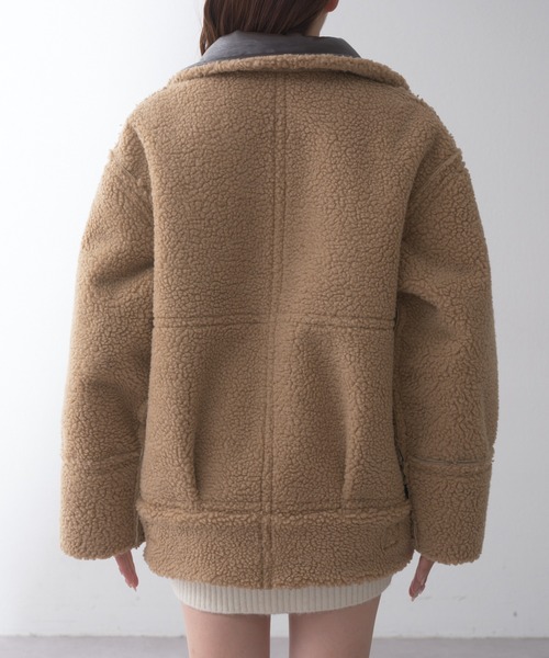 Chico（チコ）の「リバーシブルレザーフライトボアジャケット