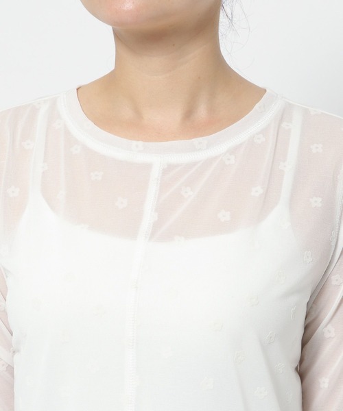 LOWRYS FARM(ローリーズファーム)の「シアーフロッキーロングスリーブ 981453(Tシャツ/カットソー・レディース・ベージュ/オフホワイト・FREE)」の8枚目の写真