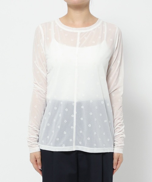 LOWRYS FARM(ローリーズファーム)の「シアーフロッキーロングスリーブ 981453(Tシャツ/カットソー・レディース・ベージュ/オフホワイト・FREE)」の12枚目の写真