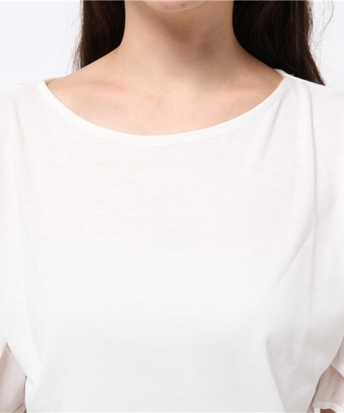 Chico(チコ)の「ラッフル袖TOPS(Tシャツ/カットソー・レディース・ホワイト/モスグリーン・FREE)」の11枚目の写真