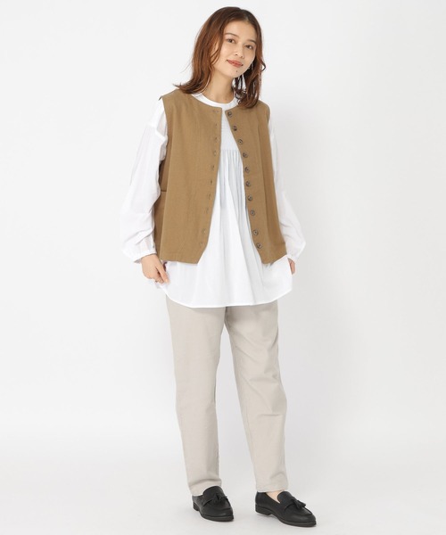 studio CLIP（スタディオクリップ）の「ダブルフロント綿麻ベスト