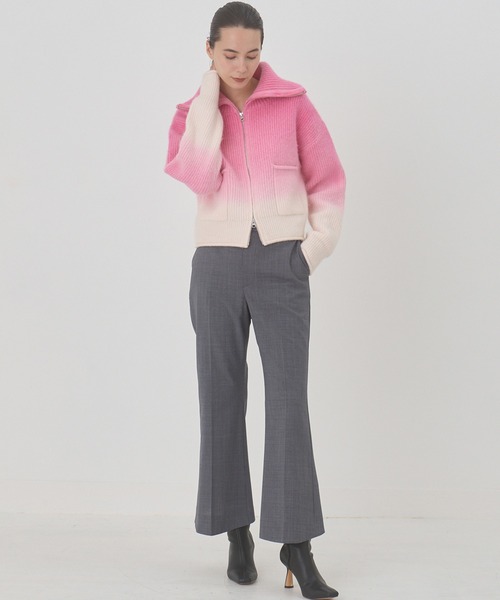 ジャケット・アウター LE CIEL BLEU Dip Dye Knit Zip up Top 36 ジャケット・アウター LE CIEL BLEU Dip Dye Knit Zip up Top 36