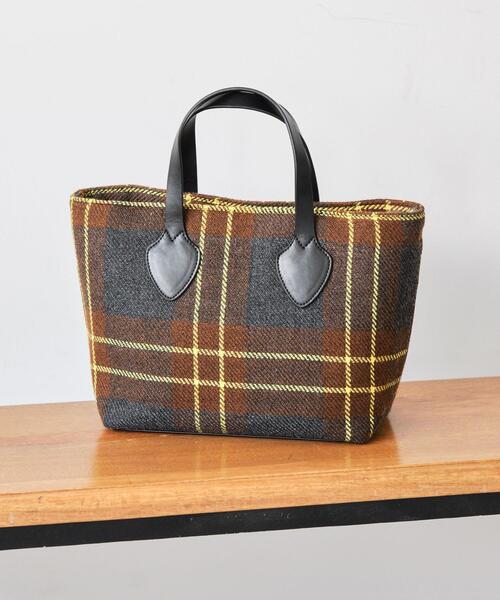 green label relaxing（グリーンレーベルリラクシング）の「チェック トートバッグ（ショルダーバッグ・レディース・ダークグレー/レッド/ブラック/ロイヤルブルー・FREE）」の3枚目の写真