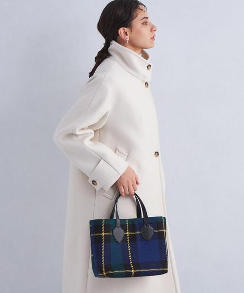 green label relaxing（グリーンレーベルリラクシング）の「チェック トートバッグ（ショルダーバッグ・レディース・ダークグレー/レッド/ブラック/ロイヤルブルー・FREE）」の8枚目の写真