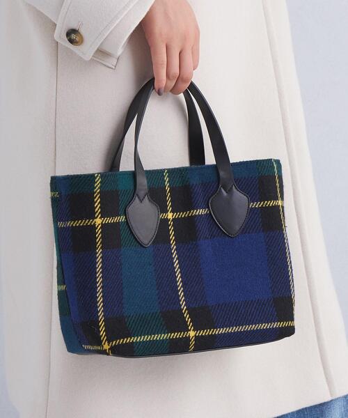 green label relaxing（グリーンレーベルリラクシング）の「チェック トートバッグ（ショルダーバッグ・レディース・ダークグレー/レッド/ブラック/ロイヤルブルー・FREE）」の10枚目の写真
