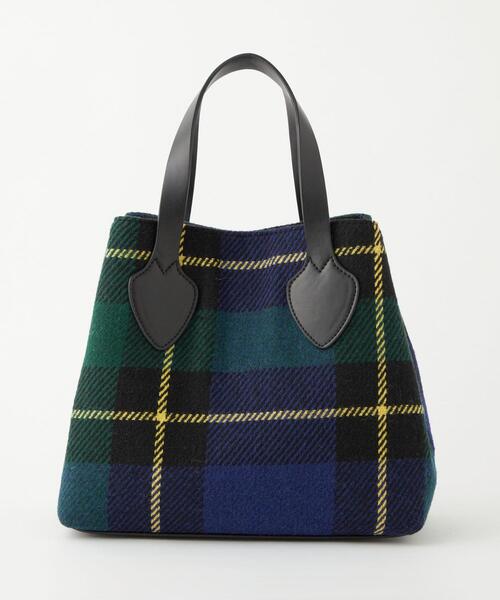 green label relaxing（グリーンレーベルリラクシング）の「チェック トートバッグ（ショルダーバッグ・レディース・ダークグレー/レッド/ブラック/ロイヤルブルー・FREE）」の14枚目の写真