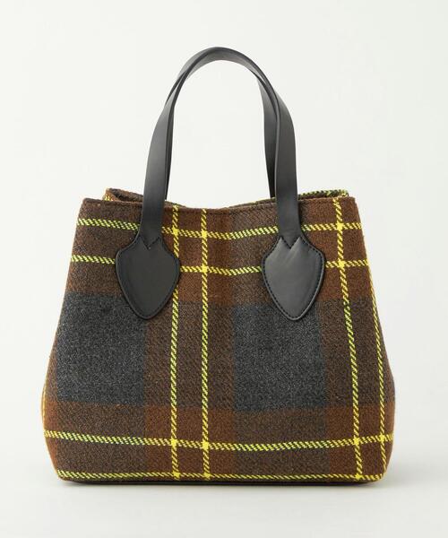 green label relaxing（グリーンレーベルリラクシング）の「チェック トートバッグ（ショルダーバッグ・レディース・ダークグレー/レッド/ブラック/ロイヤルブルー・FREE）」の15枚目の写真