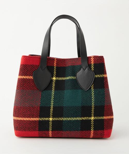 green label relaxing（グリーンレーベルリラクシング）の「チェック トートバッグ（ショルダーバッグ・レディース・ダークグレー/レッド/ブラック/ロイヤルブルー・FREE）」の18枚目の写真