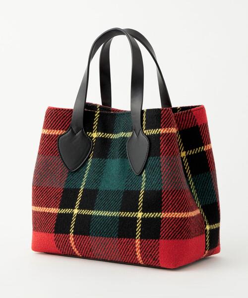 green label relaxing（グリーンレーベルリラクシング）の「チェック トートバッグ（ショルダーバッグ・レディース・ダークグレー/レッド/ブラック/ロイヤルブルー・FREE）」の19枚目の写真