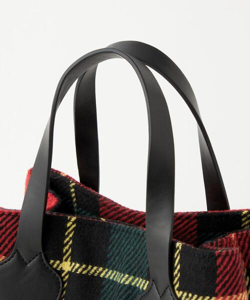 green label relaxing（グリーンレーベルリラクシング）の「チェック トートバッグ（ショルダーバッグ・レディース・ダークグレー/レッド/ブラック/ロイヤルブルー・FREE）」の21枚目の写真