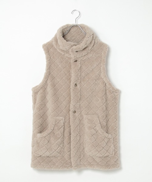 LBC（エルビーシー）の「キルンケットジレ（ブランケット・レディース・レッド/グレー/オフホワイト/ダークグレー・FREE）」の2枚目の写真