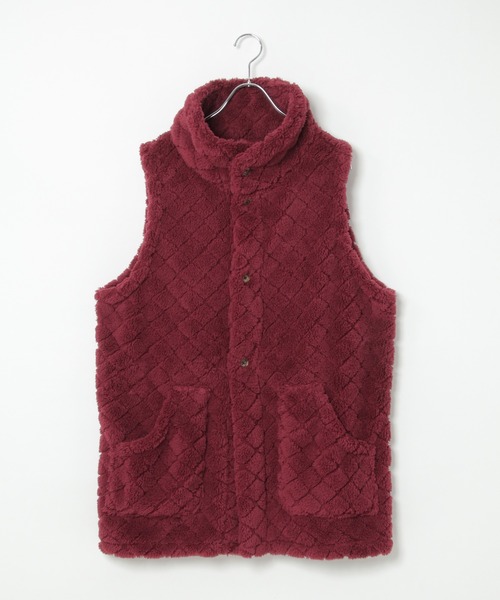 LBC（エルビーシー）の「キルンケットジレ（ブランケット・レディース・レッド/グレー/オフホワイト/ダークグレー・FREE）」の4枚目の写真