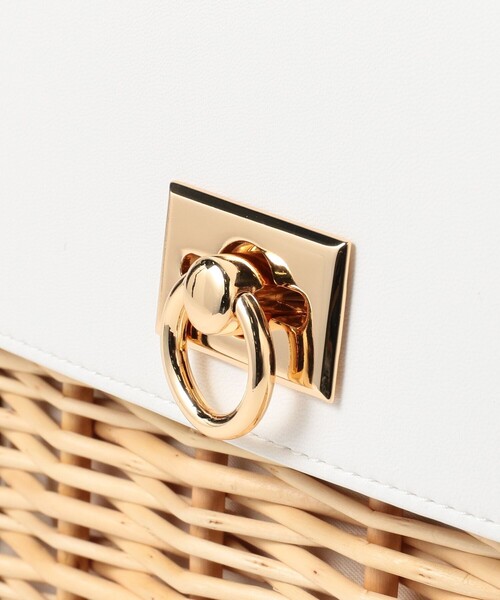 Ray BEAMS（レイビームス）の「Ray BEAMS / 柳 カゴ トートバッグ（かごバッグ・レディース・オフホワイト/ブラック・ONE SIZE）」の17枚目の写真