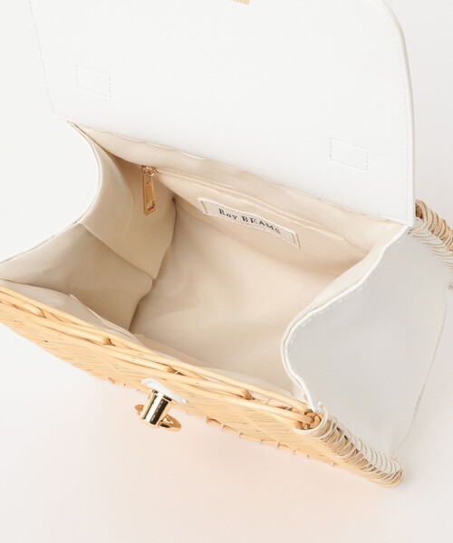 Ray BEAMS（レイビームス）の「Ray BEAMS / 柳 カゴ トートバッグ（かごバッグ・レディース・オフホワイト/ブラック・ONE SIZE）」の18枚目の写真