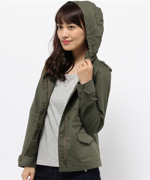 NATURAL BEAUTY BASIC(ナチュラルビューティーベーシック)の「ミリタリーブルゾンM65(ミリタリージャケット・レディース・ネイビー/カーキ・LARGE/SMALL/MEDIUM)」の14枚目の写真