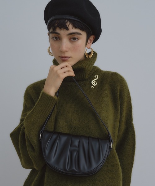 manana suerte（マニャーナスエルテ）の「2wayギャザーショルダーbag（ショルダーバッグ・レディース・ブラック・FREE）」の7枚目の写真