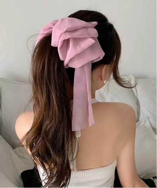Port(ポート)の「ボリューム リボン ヘアクリップ #_(バレッタ/ヘアクリップ・レディース・ブラック/ホワイト/グリーン/ピンク・FREE)」の4枚目の写真