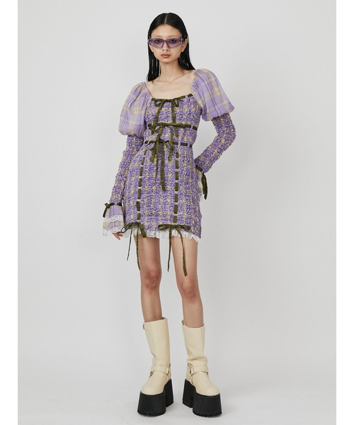 PAMEO POSE(パメオポーズ)の「Saturday Night Dress Purple(ワンピース・レディース・パープル・FREE)」の15枚目の写真