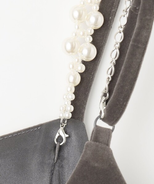 Feroux（フェルゥ）の「【2WAY】パールストラップベロア ジャンスカ（スカート・レディース・ブラック系/ライトグレー系・1/2）」の18枚目の写真