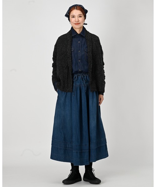 45R（フォーティファイブアール）の「シェットランドレースのカシュクール（ニット/セーター・レディース・ブルー/ネイビー/イエロー/トップグレー・FREE）」の9枚目の写真