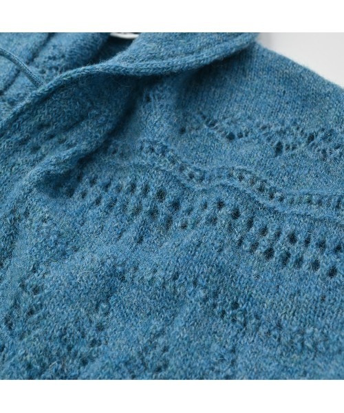 45R（フォーティファイブアール）の「シェットランドレースのカシュクール（ニット/セーター・レディース・ブルー/ネイビー/イエロー/トップグレー・FREE）」の12枚目の写真