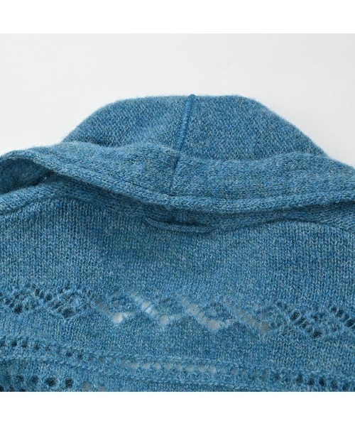 45R（フォーティファイブアール）の「シェットランドレースのカシュクール（ニット/セーター・レディース・ブルー/ネイビー/イエロー/トップグレー・FREE）」の15枚目の写真