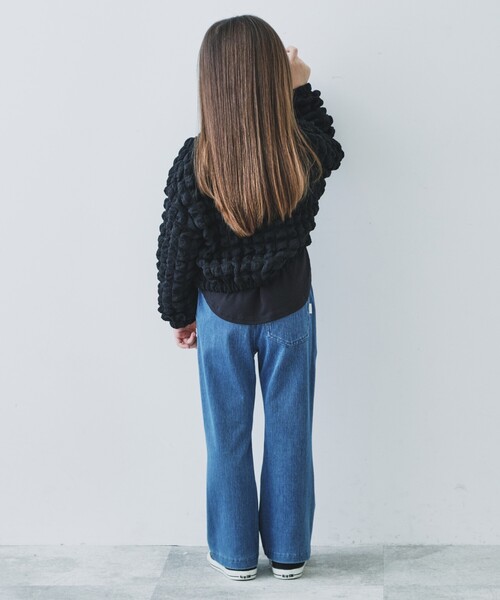 THE SHOP TK （ザ ショップ ティーケー ）の「◆【100-140】パールボタンぽこぽこカーディガン（カーディガン/ボレロ・キッズ・ホワイト系/ブラック・13/12/11/14）」の10枚目の写真