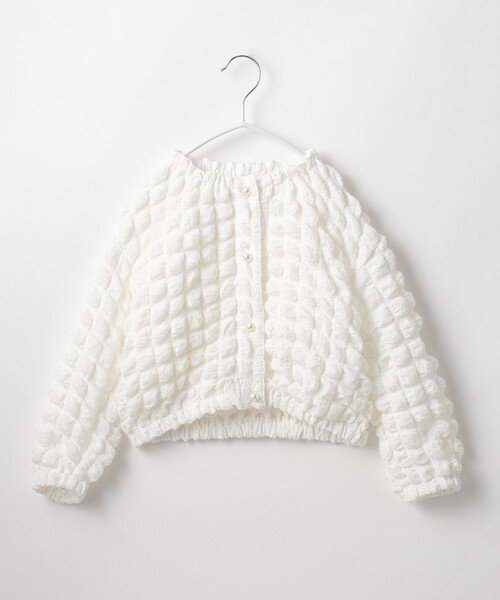 THE SHOP TK （ザ ショップ ティーケー ）の「◆【100-140】パールボタンぽこぽこカーディガン（カーディガン/ボレロ・キッズ・ホワイト系/ブラック・13/12/11/14）」の20枚目の写真