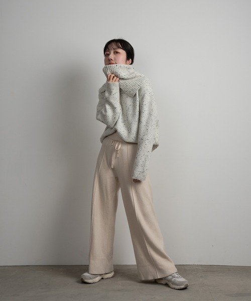 lawgy（ラウジー）の「chocochip 2way knit / チョコチップ2wayニット