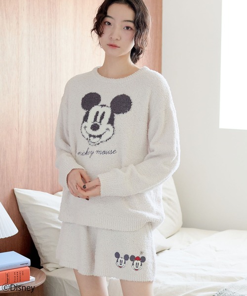Disney(ディズニー)の「【Disney/ディズニー】ミッキー/もこもこニットルームウェアハーフパンツ(トップス別売り)●大きいサイズ有(ルームウェア/パジャマ・レディース・アイボリー/チャコールグレー/ピンク・L/LL/M)」の7枚目の写真