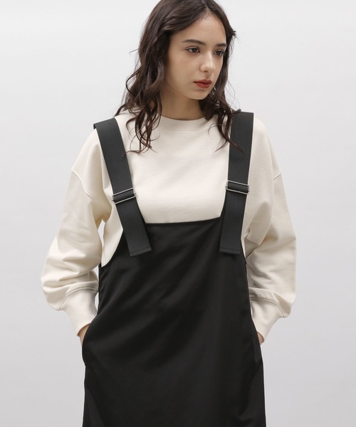 LAKOLE（ラコレ）の「ドロストヘムクロップドプルオーバー / 100489（スウェット・レディース・オフホワイト/ネイビー/ピンク・SMALL/MEDIUM）」の7枚目の写真