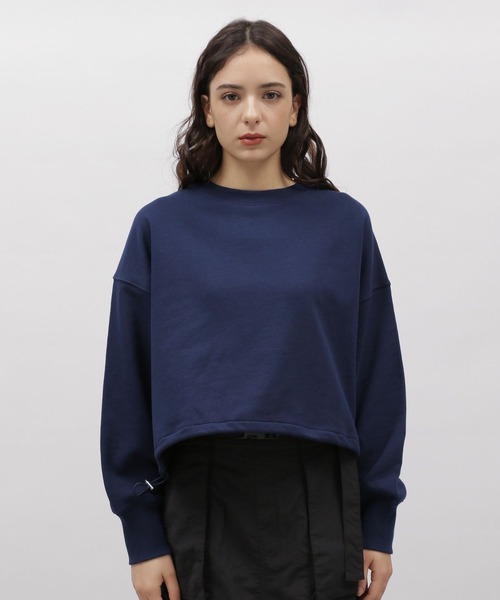 LAKOLE（ラコレ）の「ドロストヘムクロップドプルオーバー / 100489（スウェット・レディース・オフホワイト/ネイビー/ピンク・SMALL/MEDIUM）」の21枚目の写真