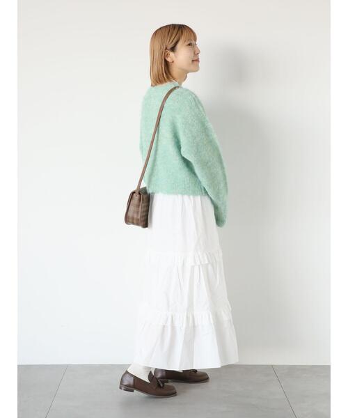 ehka sopo（エヘカソポ）の「ティアードギャザースカート（スカート・レディース・ブラック/オフホワイト/ピンク・F）」の18枚目の写真