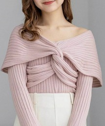 clear | フロントクロスワイドリブ長袖ニットトップス≪2024SS新作≫(ニット/セーター)