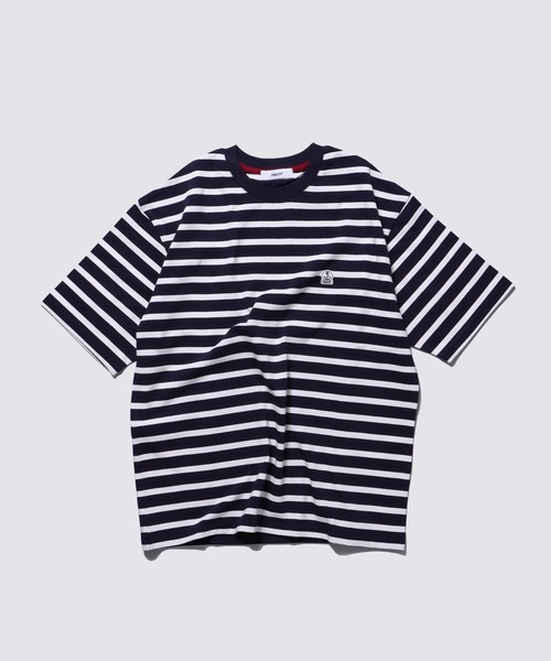 FIDELITY（フィデリティ）の「BORDER S/S CREW / 半袖ボーダークルーネックシャツ（Tシャツ/カットソー・メンズ・ブルー/オフホワイト/ダークネイビー/イエロー/キナリ/チャコール・X-LARGE/LARGE/MEDIUM）」の6枚目の写真