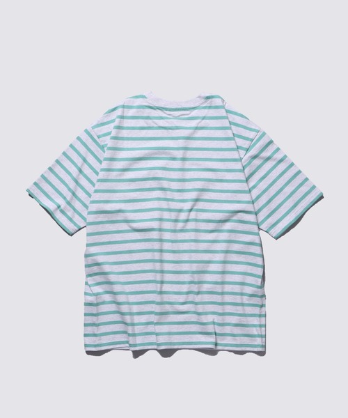FIDELITY（フィデリティ）の「BORDER S/S CREW / 半袖ボーダークルーネックシャツ（Tシャツ/カットソー・メンズ・ブルー/オフホワイト/ダークネイビー/イエロー/キナリ/チャコール・X-LARGE/LARGE/MEDIUM）」の10枚目の写真