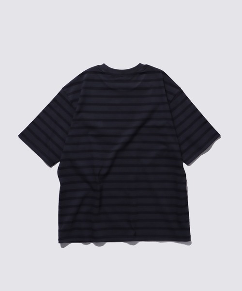 FIDELITY（フィデリティ）の「BORDER S/S CREW / 半袖ボーダークルーネックシャツ（Tシャツ/カットソー・メンズ・ブルー/オフホワイト/ダークネイビー/イエロー/キナリ/チャコール・X-LARGE/LARGE/MEDIUM）」の12枚目の写真