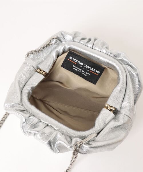 andrea cardone（アンドレアカルドネ）の「【ANDREA CARDONE】メタリックレザーチェーンバッグ(Q46439)（ショルダーバッグ・レディース・ゴールド/ブロンズ/シルバー・ALL）」の13枚目の写真