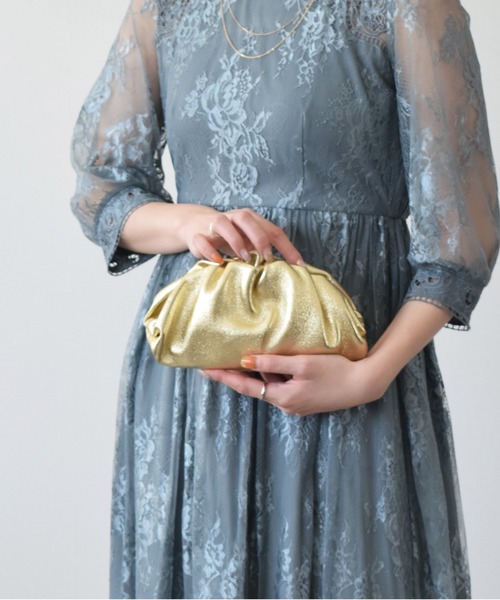 andrea cardone（アンドレアカルドネ）の「【ANDREA CARDONE】メタリックレザーチェーンバッグ(Q46439)（ショルダーバッグ・レディース・ゴールド/ブロンズ/シルバー・ALL）」の5枚目の写真