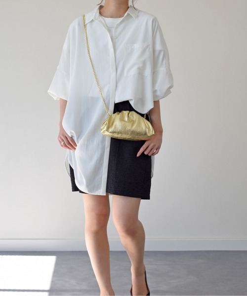 andrea cardone（アンドレアカルドネ）の「【ANDREA CARDONE】メタリックレザーチェーンバッグ(Q46439)（ショルダーバッグ・レディース・ゴールド/ブロンズ/シルバー・ALL）」の7枚目の写真