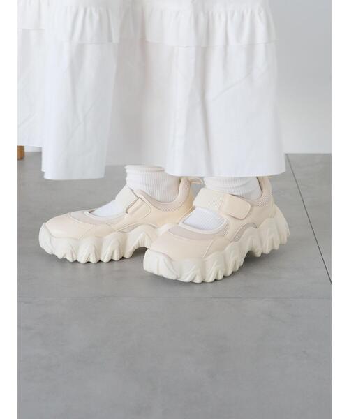 ehka sopo（エヘカソポ）の「オープンダッドスニーカー（スニーカー・レディース・ベージュ/オフホワイト/グレー・M/L）」の7枚目の写真