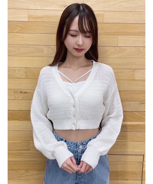 EATME（イートミー）の「レースブラTOP（キャミソール・レディース・ブラック/オフホワイト・FREE）」の8枚目の写真